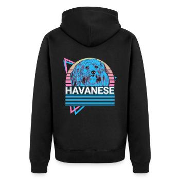 Rétro havanais - Veste à capuche bio Premium Unisexe - noir - Dos - Nico (187cm)