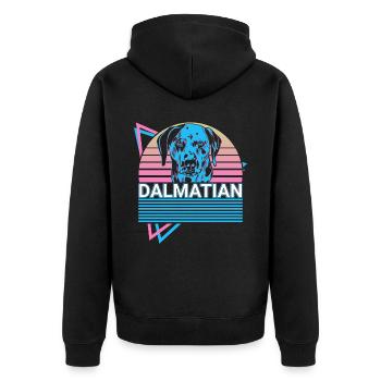 Rétro dalmate - Veste à capuche bio Premium Unisexe - noir - Dos - Nico (187cm)