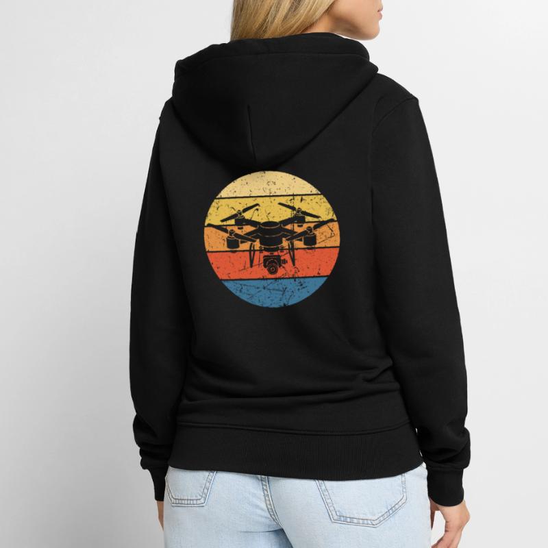 Drone Drone Pilot Drone Operator Quadcopter Unisex Premium Organic Zip Hoodie