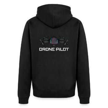 Drone Drone Pilote Drone Opérateur Quadcopter - Veste à capuche bio Premium Unisexe - noir - Dos - Nico (187cm)