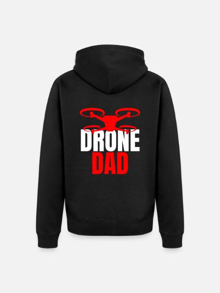 Drone Dad Drohnenpilot Drohnenoperator - Unisex Premium Bio Zip Hoodie - Schwarz