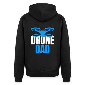 Drone Dad Drone Pilote Opérateur de Drone - Veste à capuche bio Premium Unisexe - noir - Dos - Nico (187cm)