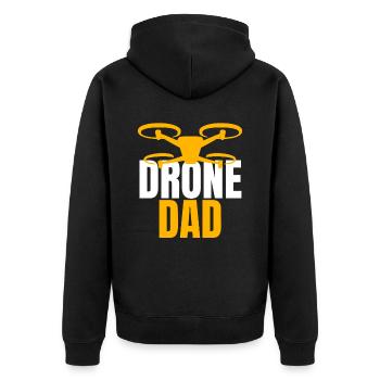 Drone Dad Drone Pilote Opérateur de Drone - Veste à capuche bio Premium Unisexe - noir - Dos - Nico (187cm)