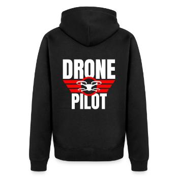 Drone Drone Pilote Drone Opérateur Quadcopter - Veste à capuche bio Premium Unisexe - noir - Dos - Nico (187cm)