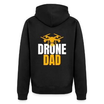 Drone Dad Drone Pilote Opérateur de Drone - Veste à capuche bio Premium Unisexe - noir - Dos - Nico (187cm)