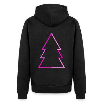 Arbre de Noël rose Minimalisme Arbre de Noël - Veste à capuche bio Premium Unisexe - noir - Dos - Nico (187cm)