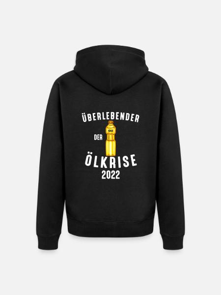 Überlebender der Ölkrise 2022 - Unisex Premium Bio Zip Hoodie - Schwarz