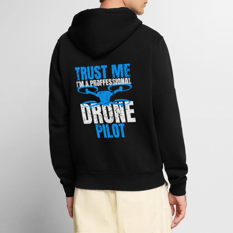 Drone Drone Pilot Drone Operator Quadcopter Unisex Premium Organic Zip Hoodie