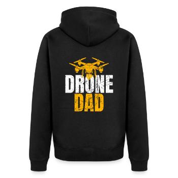 Drone Dad Drone Pilote Opérateur de Drone - Veste à capuche bio Premium Unisexe - noir - Dos - Nico (187cm)