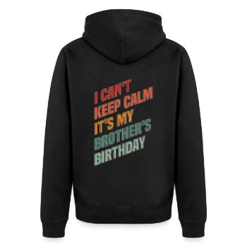 Geburtstag Bruders Geburtstagside Kindergeburtstag - Unisex Premium Bio Zip Hoodie - Schwarz - Hinten - Nico (187cm)
