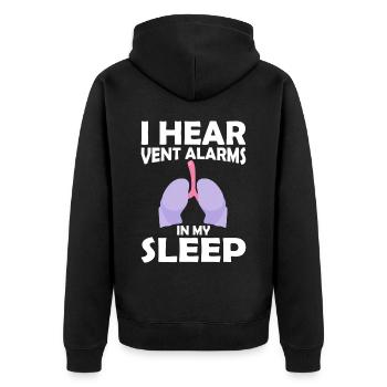 Respiratory therapists Respiratory therapist Occupational therapists - Unisex Premium Organic Zip Hoodie - black - Back - Nico (187cm)
