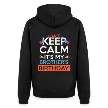 Geburtstag Bruders Geburtstagside Kindergeburtstag - Unisex Premium Bio Zip Hoodie - Schwarz - Hinten - Nico (187cm)