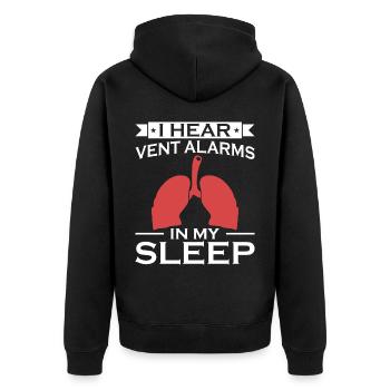 Respiratory therapists Respiratory therapist Occupational therapists - Unisex Premium Organic Zip Hoodie - black - Back - Nico (187cm)