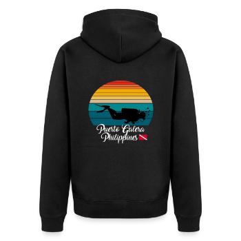 Puerto Galera Philippines Plongée - Veste à capuche bio Premium Unisexe - noir - Dos - Nico (187cm)