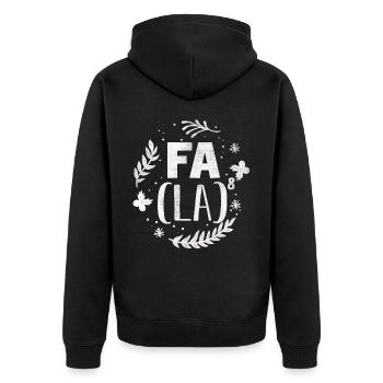 Fa La 8 - Math Teacher Christmas Fa La La - Unisex Premium Organic Zip Hoodie - black - Back - Nico (187cm)