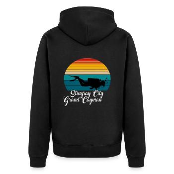 Stingray City Grand Cayman Plongée - Veste à capuche bio Premium Unisexe - noir - Dos - Nico (187cm)