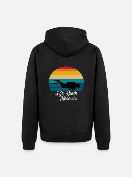 Tiger Beach Bahamas Diving - Unisex Premium Organic Zip Hoodie - black