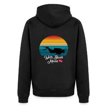 Wells Beach Maine Plongée - Veste à capuche bio Premium Unisexe - noir - Dos - Nico (187cm)