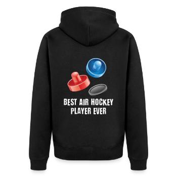 Meilleur joueur d’air hockey airhockey - Veste à capuche bio Premium Unisexe - noir - Dos - Nico (187cm)