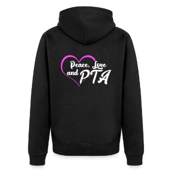 PTA Pharmazie Witz Apotheke - Unisex Premium Bio Zip Hoodie - Schwarz - Hinten - Nico (187cm)