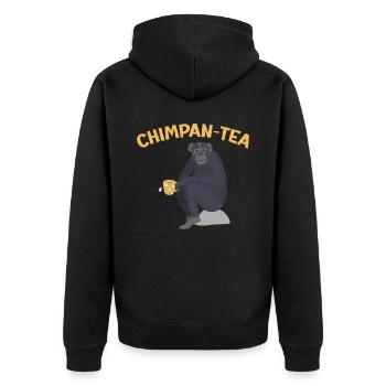 Chimpantea Chimpanzé Singe Animal Zookeeper - Veste à capuche bio Premium Unisexe - noir - Dos - Nico (187cm)