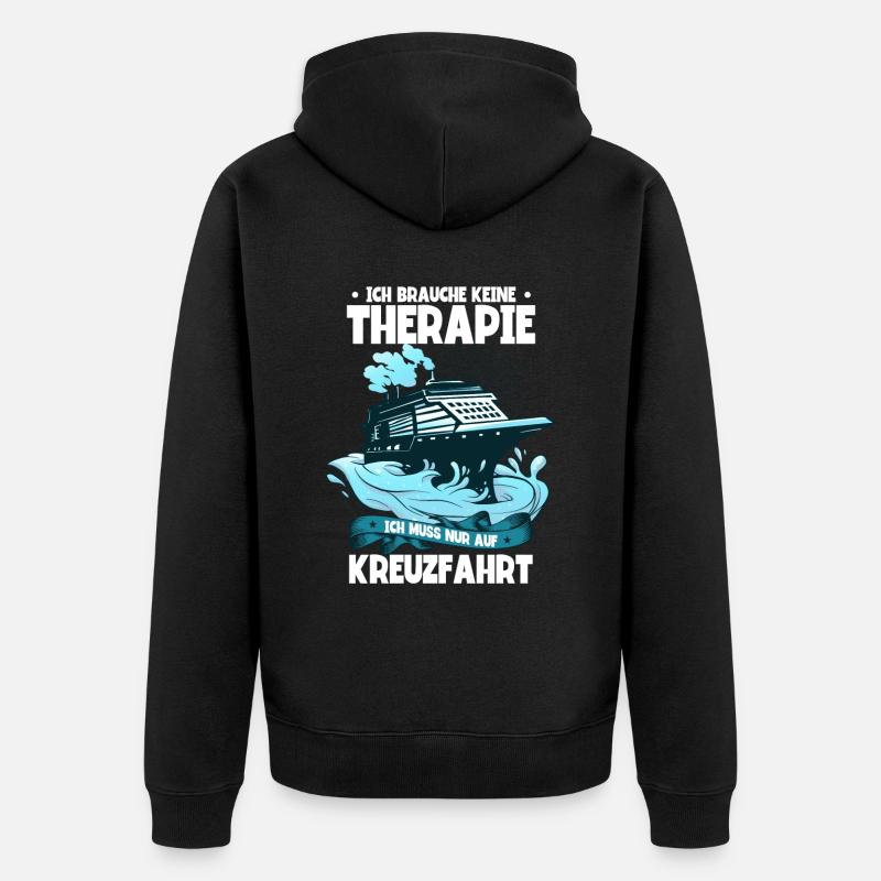 Kreuzfahrt - Unisex Premium Bio Zip Hoodie - Schwarz