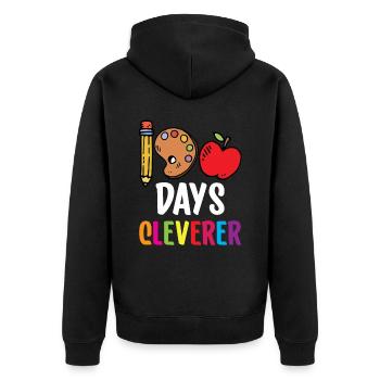 100 Days Clever Sweet Team Dictons drôles - Veste à capuche bio Premium Unisexe - noir - Dos - Nico (187cm)
