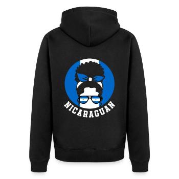 Nicaraguanisches Mädchen Nicaragua - Unisex Premium Bio Zip Hoodie - Schwarz - Hinten - Nico (187cm)