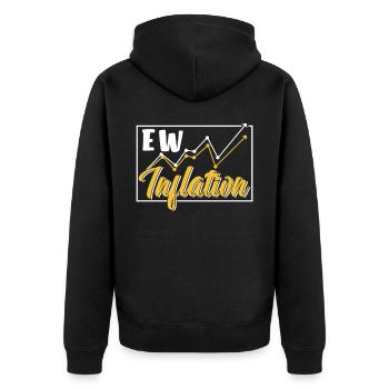Inflation Humour Stagflation Impression monétaire - Veste à capuche bio Premium Unisexe - noir - Dos - Nico (187cm)