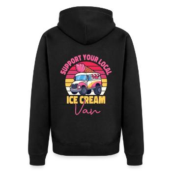 Crème glacée Crème glacée Van Truck Cone - Veste à capuche bio Premium Unisexe - noir - Dos - Nico (187cm)