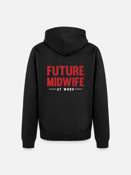 Midwife ObstetricIan - Unisex Premium Organic Zip Hoodie - black