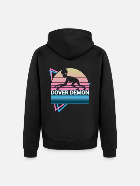 Dover Demon Cryptozoology Retro - Unisex Premium Organic Zip Hoodie - black