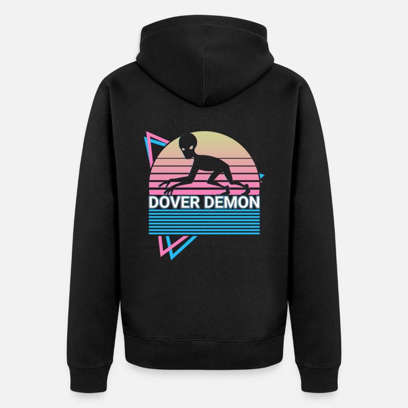 Dover Demon Cryptozoologie Rétro - Veste à capuche bio Premium Unisexe - noir