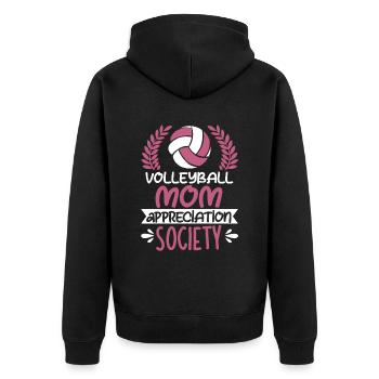 Volleyball Beach Volleyball - Unisex Premium Organic Zip Hoodie - black - Back - Nico (187cm)