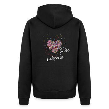 Sincere Teacher Pedagogy Teacher Training - Unisex Premium Organic Zip Hoodie - black - Back - Nico (187cm)