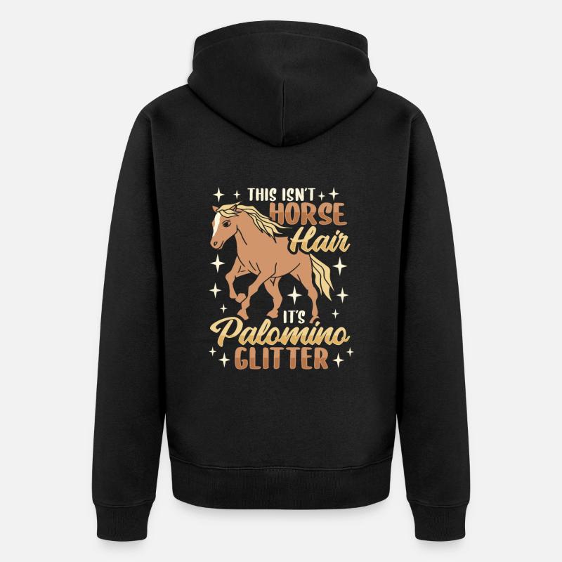 Cheval Palomino - Veste à capuche bio Premium Unisexe - noir