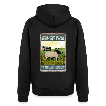 Race de vache Brahmanes aimés - Veste à capuche bio Premium Unisexe - noir - Dos - Nico (187cm)