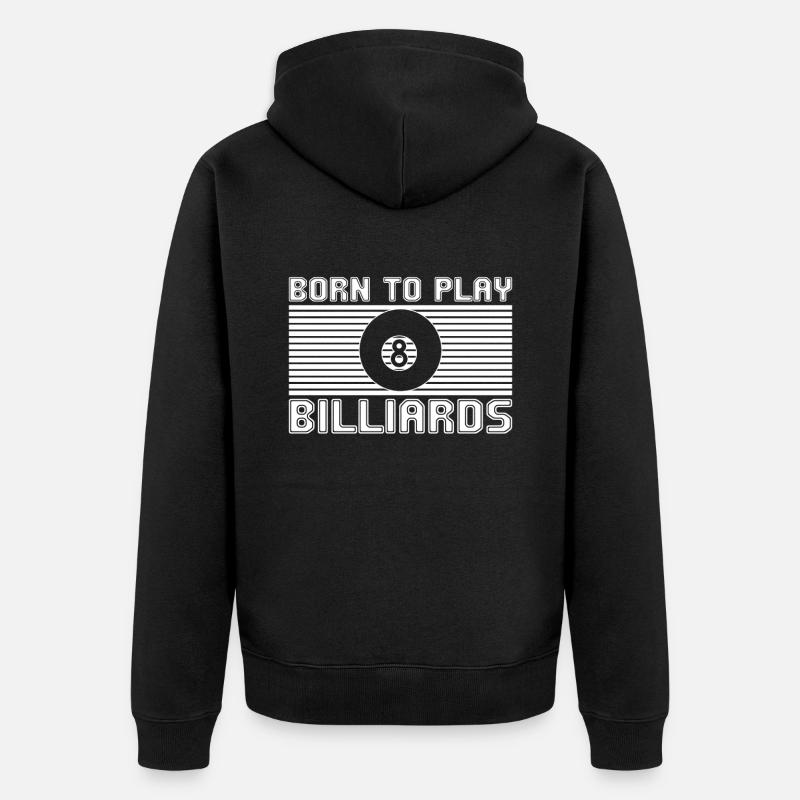 Billard - Veste à capuche bio Premium Unisexe - noir
