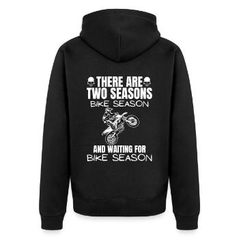 Motorcycle Lifestyle / Motorcycle / Motorcycles biker - Unisex Premium Organic Zip Hoodie - black - Back - Nico (187cm)