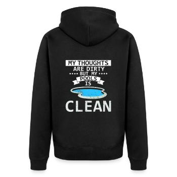 Conceptions de sauveteurs pour les techniciens de piscine - Veste à capuche bio Premium Unisexe - noir - Dos - Nico (187cm)