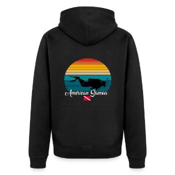 Poison de plongée sous-marine des Samoa américaines - Veste à capuche bio Premium Unisexe - noir - Dos - Nico (187cm)