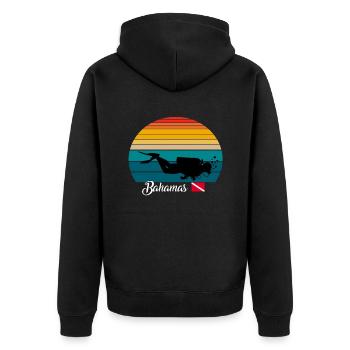 Bahamas Scuba Diving Gift - Unisex Premium Bio Zip Hoodie - Schwarz - Hinten - Nico (187cm)
