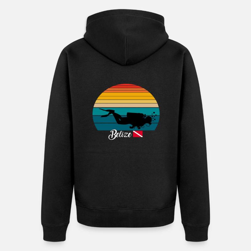 Belize Plongée sous-marine Poison - Veste à capuche bio Premium Unisexe - noir