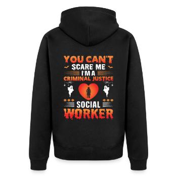 Travailleur social gérontologique Emploi Gérontologie - Veste à capuche bio Premium Unisexe - noir - Dos - Nico (187cm)