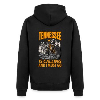 Cadeau d’aventure tennessee - Veste à capuche bio Premium Unisexe - noir - Dos - Nico (187cm)