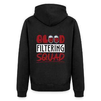 Dialysis Nephrology Dialysis Technician Gift - Unisex Premium Organic Zip Hoodie - black - Back - Nico (187cm)