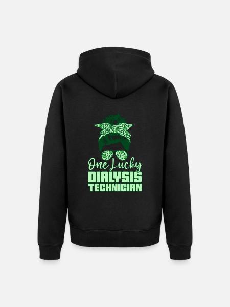 Dialysetechniker Nephrologie Dialyse Geschenk - Unisex Premium Bio Zip Hoodie - Schwarz