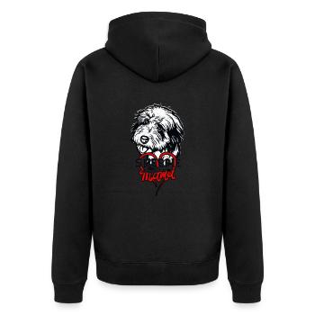 Sheepie Mama - propriétaire de chien - Veste à capuche bio Premium Unisexe - noir - Dos - Nico (187cm)