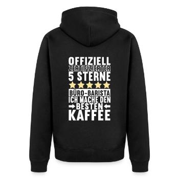 Farewell gift Job change colleagues - Unisex Premium Organic Zip Hoodie - black - Back - Nico (187cm)