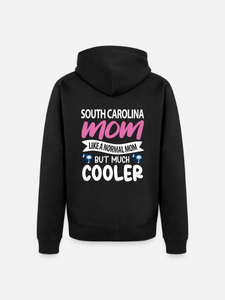 South Carolina mama gift - Unisex Premium Organic Zip Hoodie - black